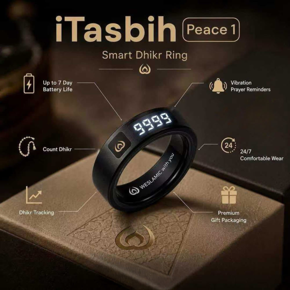 HilalHaven Blessed Tally Islamic Digital Zikr Smart Counter Ring Digital Tasbih - image 1