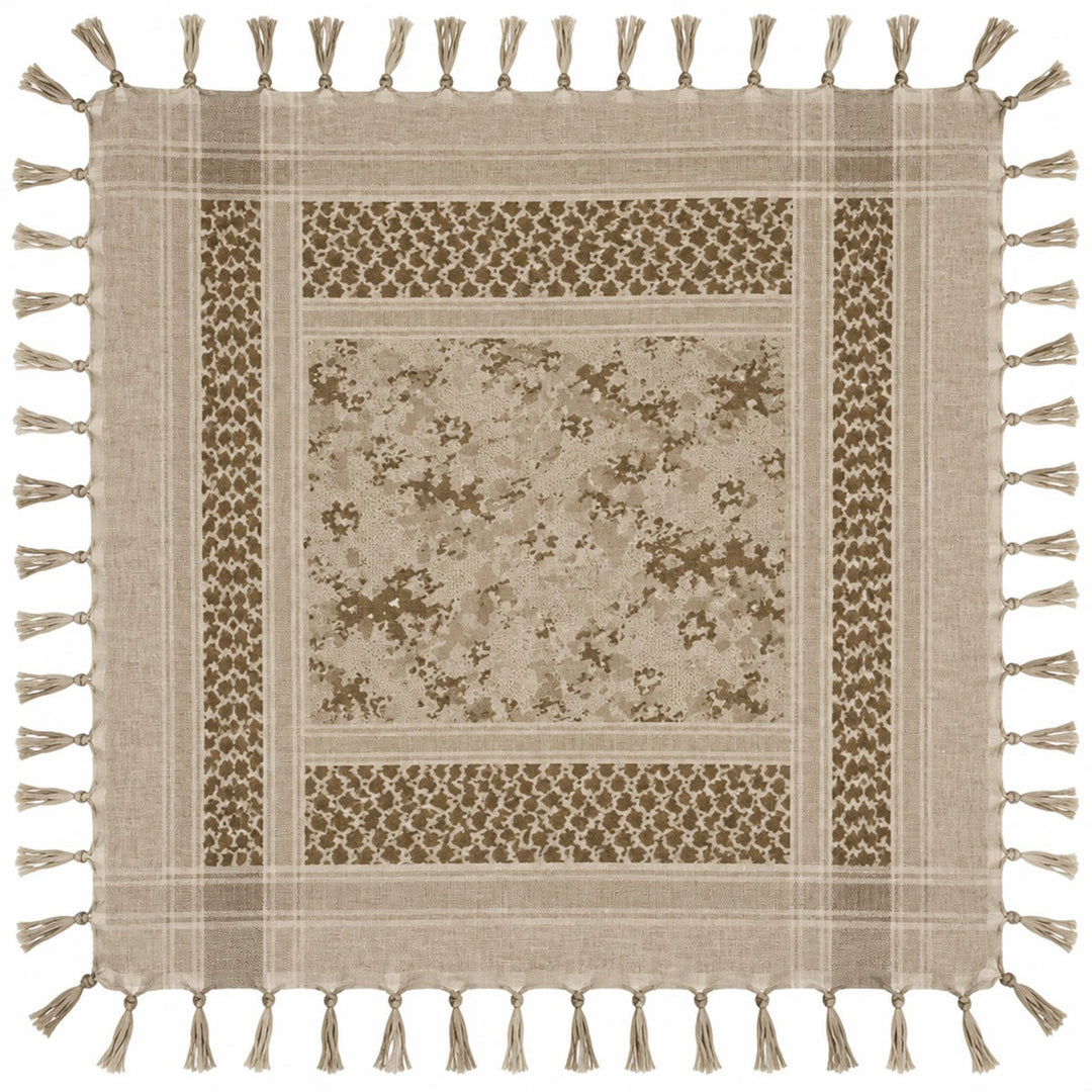 HilalHaven Faded Petal Retro Textured Tassel Square Keffiyeh - image 7