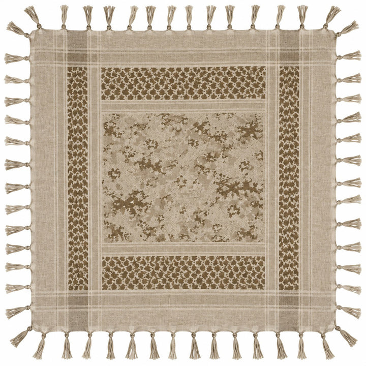 HilalHaven Faded Petal Retro Textured Tassel Square Keffiyeh - image 7