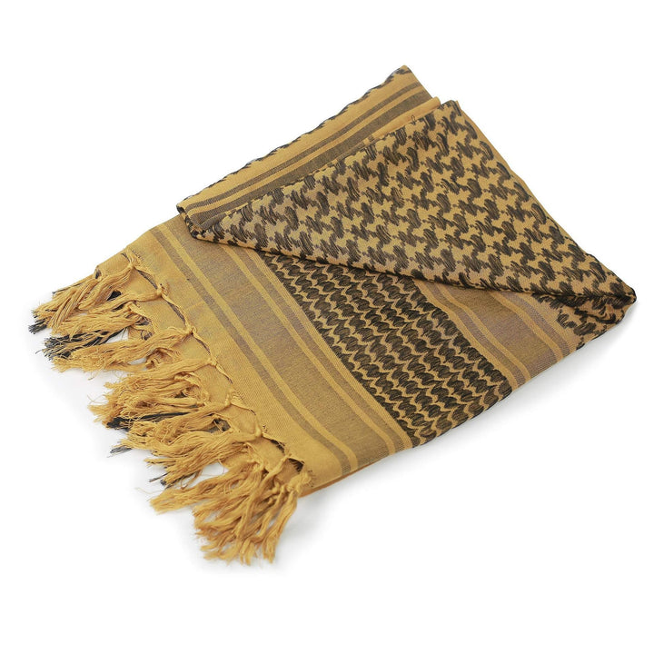 HilalHaven Golden Dune Keffiyeh Jacquard Cotton Tassel Scarf - image 8