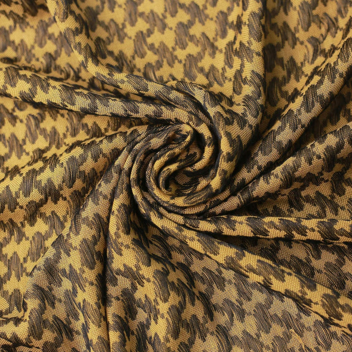 HilalHaven Golden Dune Keffiyeh Jacquard Cotton Tassel Scarf - image 6