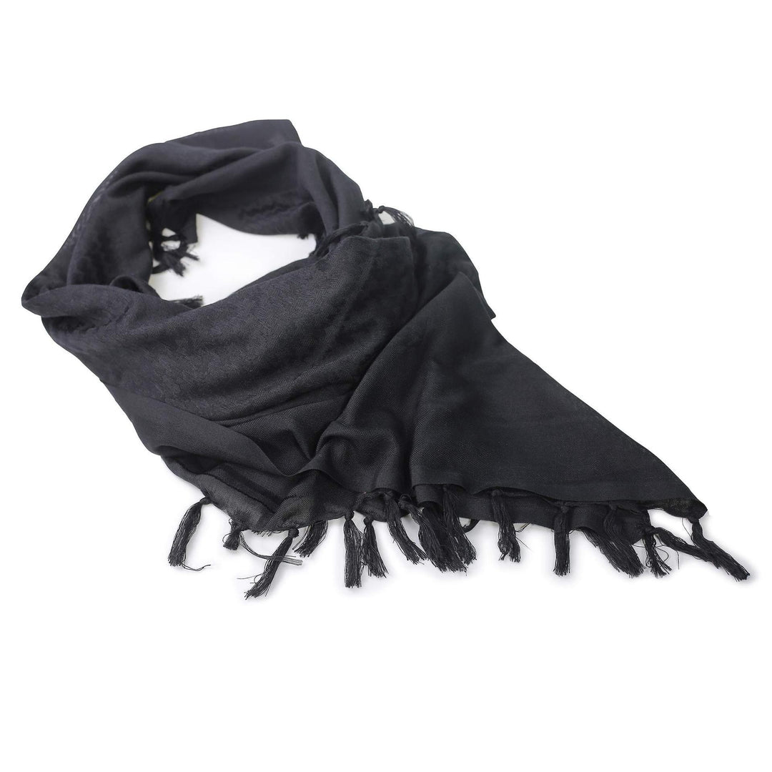 HilalHaven Shadow Petal Minimal Jacquard Cotton Tassel Square Scarf - image 7