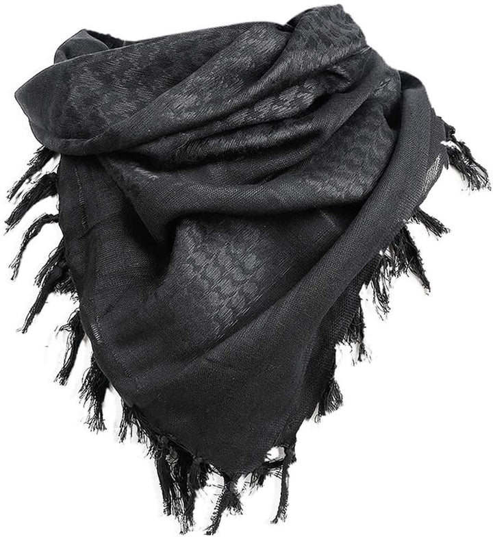 HilalHaven Shadow Petal Minimal Jacquard Cotton Tassel Square Scarf - image 9