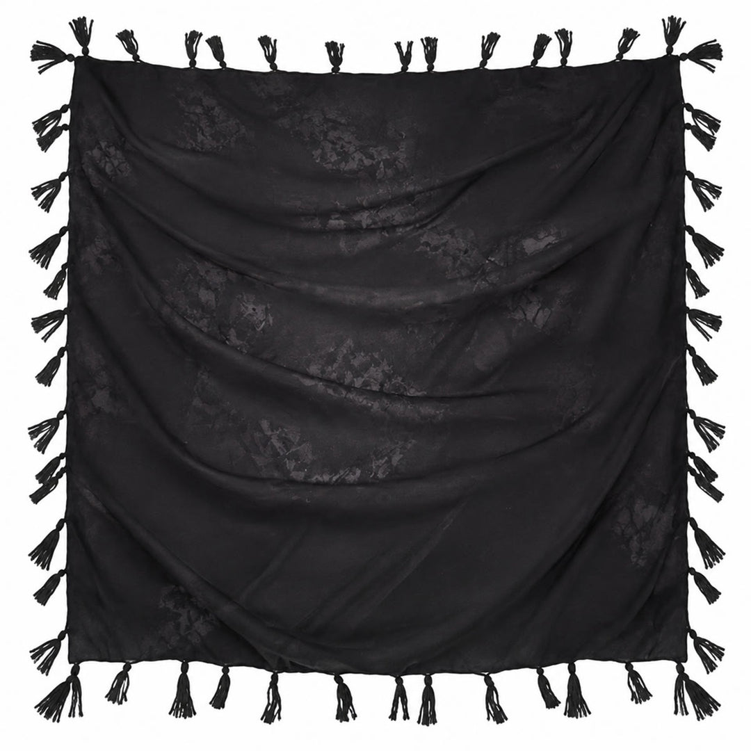 FREE Today: Shadow Petal Minimal Jacquard Cotton Tassel Square Scarf - image 10