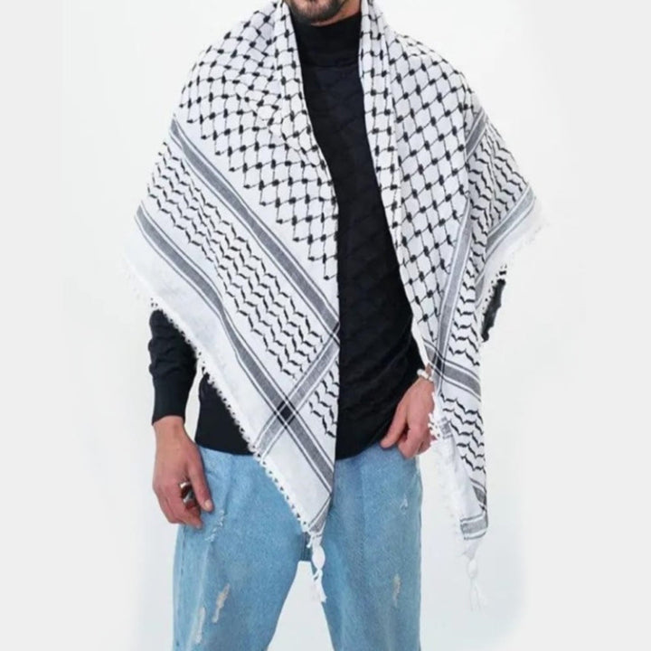FREE Today: Sands Legacy Palestinian Keffiyeh Tasseled Polyester Square Scarf - image 0