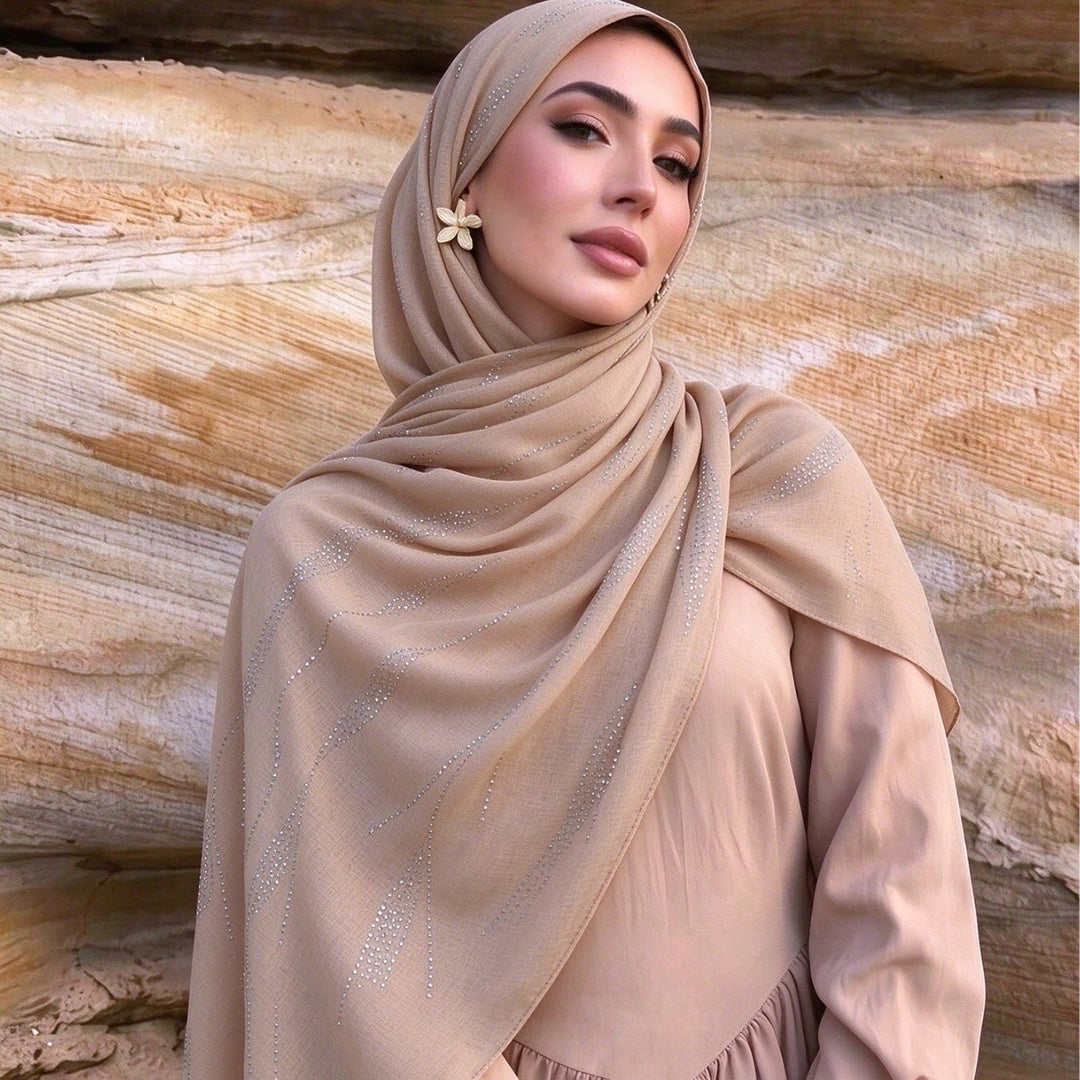 HilalHaven Spark Streak Polyester Rhinestone Hijab - image 7