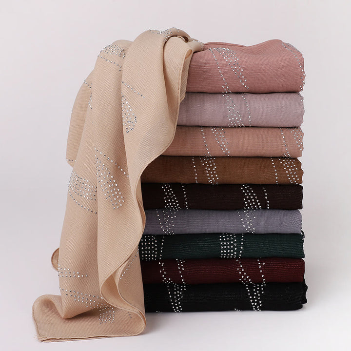 HilalHaven Spark Streak Polyester Rhinestone Hijab - image 1