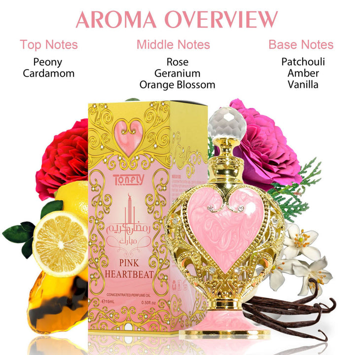 HilalHaven Pink Heartbeat Heart Shape Concentrated Perfume Oil - image 1