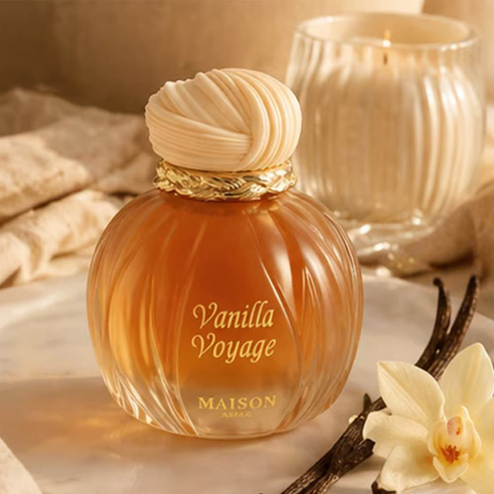 HilalHaven Vanilla Voyage Pleated Round Gourmand Sweet 100ml Perfume - image 1