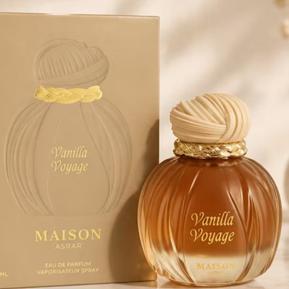 HilalHaven Vanilla Voyage Pleated Round Gourmand Sweet 100ml Perfume - 3.4fl oz/100ml - image 2